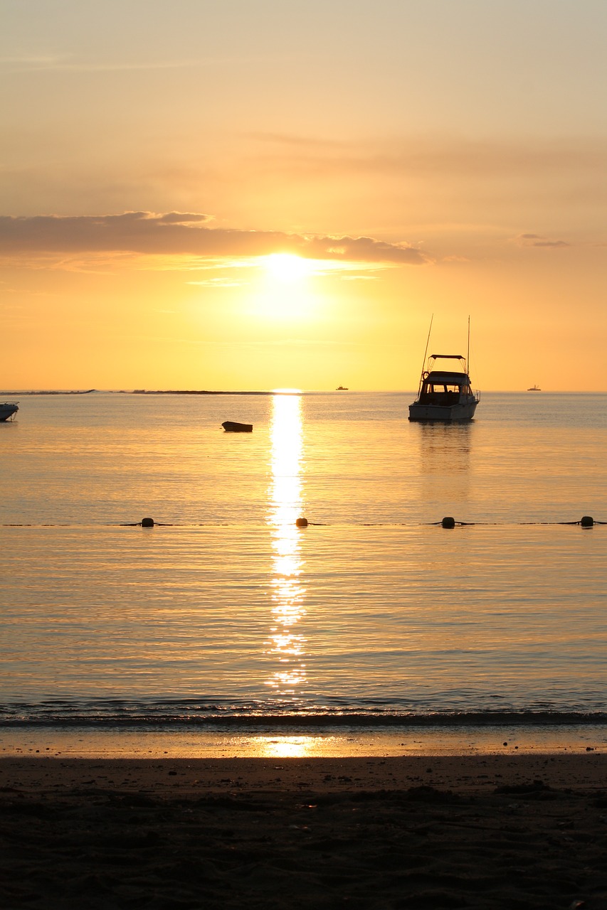 mauritius sunset sky free photo