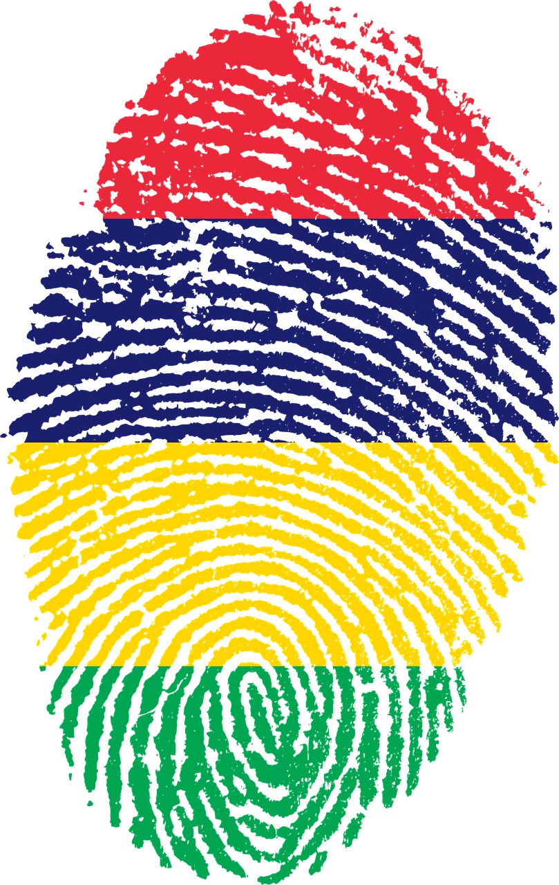 mauritius flag fingerprint free photo