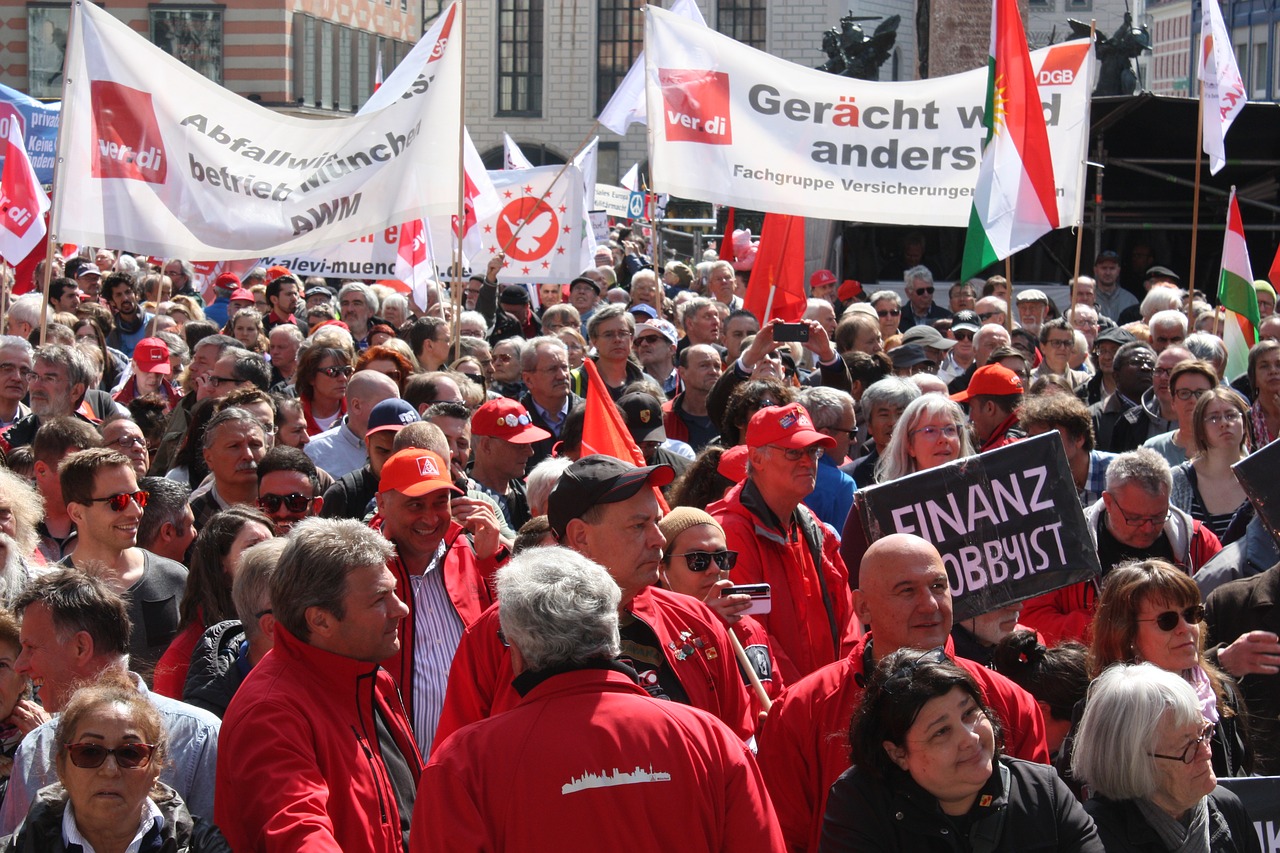 may day celebrations munich crowd free photo