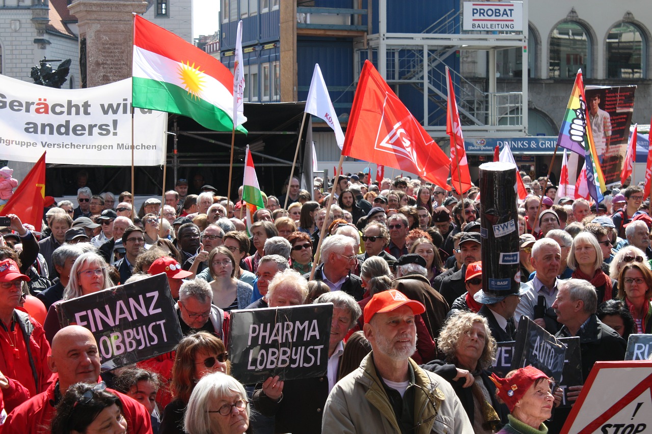 may day celebrations munich crowd free photo