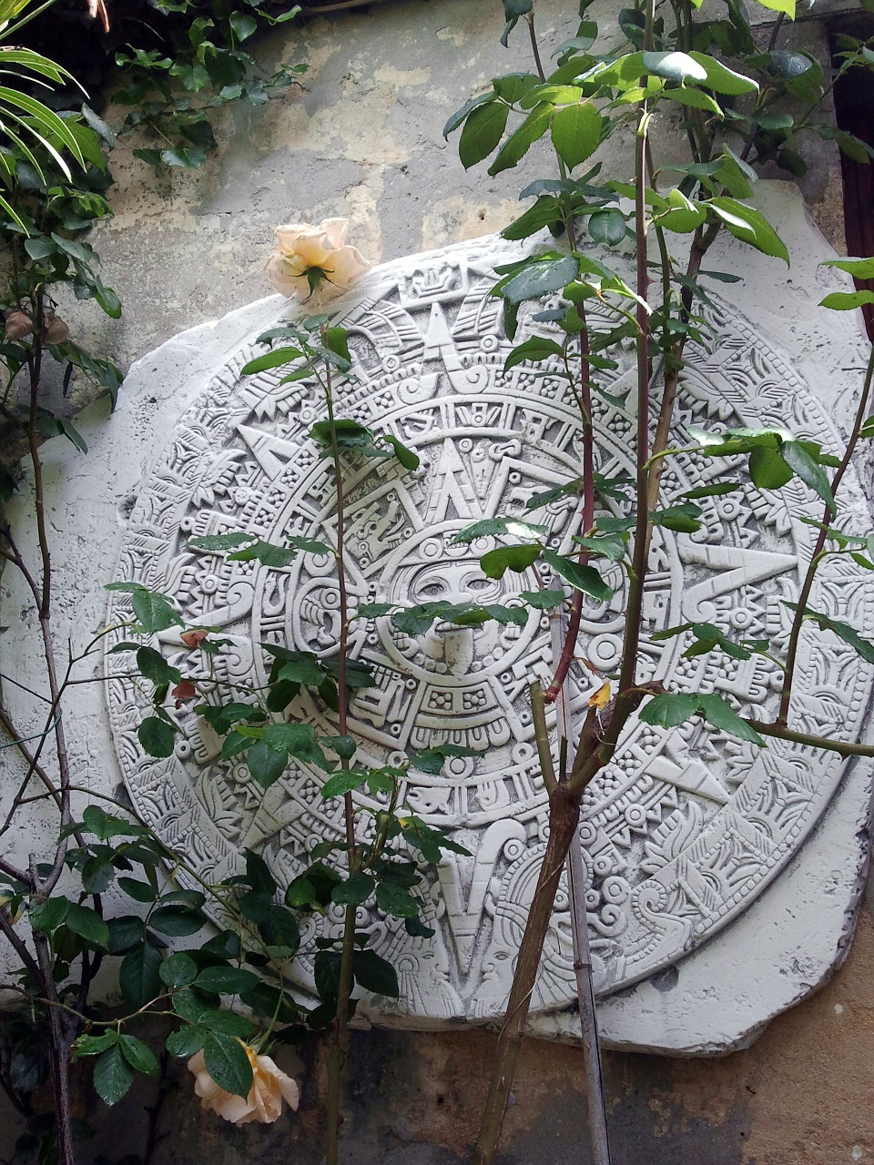 maya stone relief free photo
