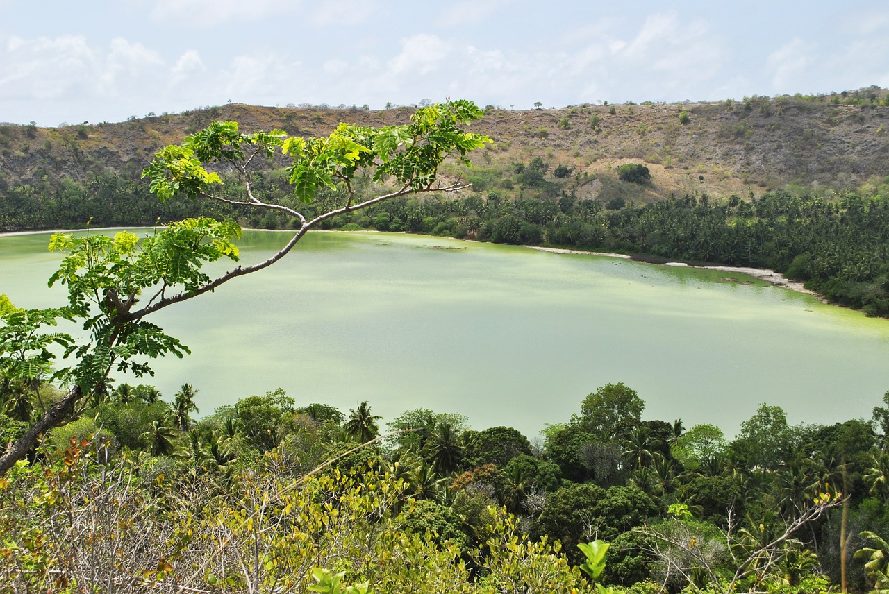 mayotte indian ocean dziani lake free photo