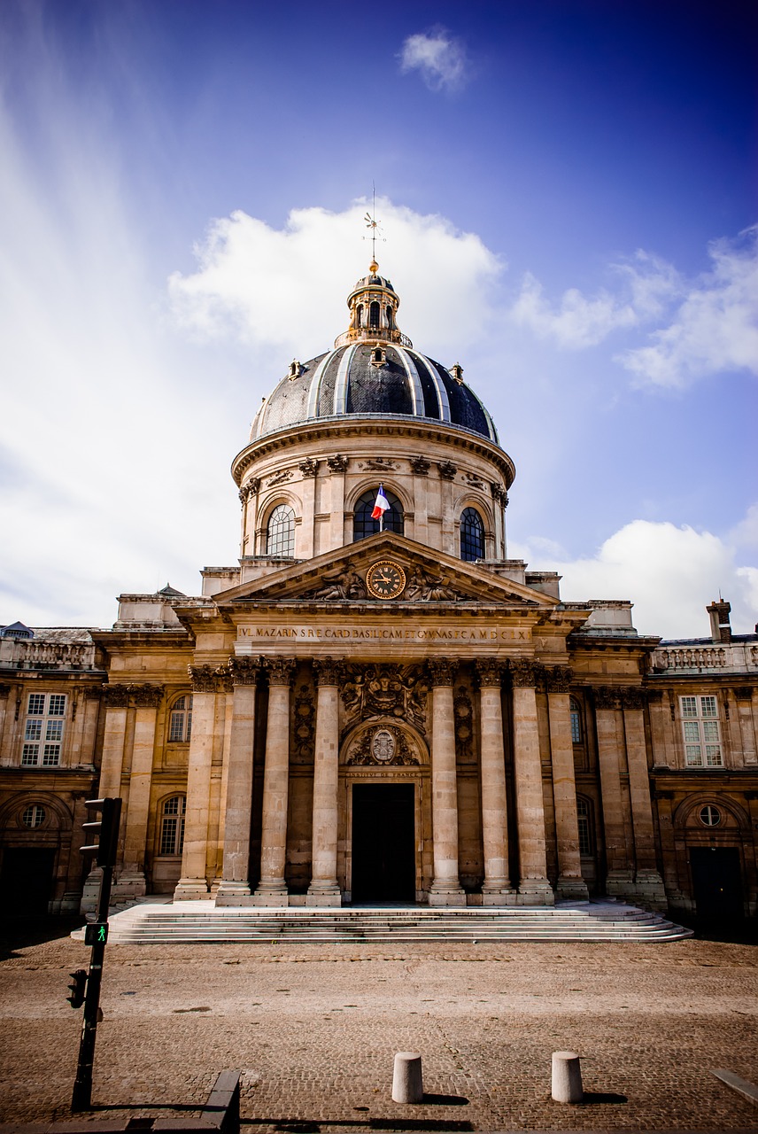 mazarine library paris columns free photo