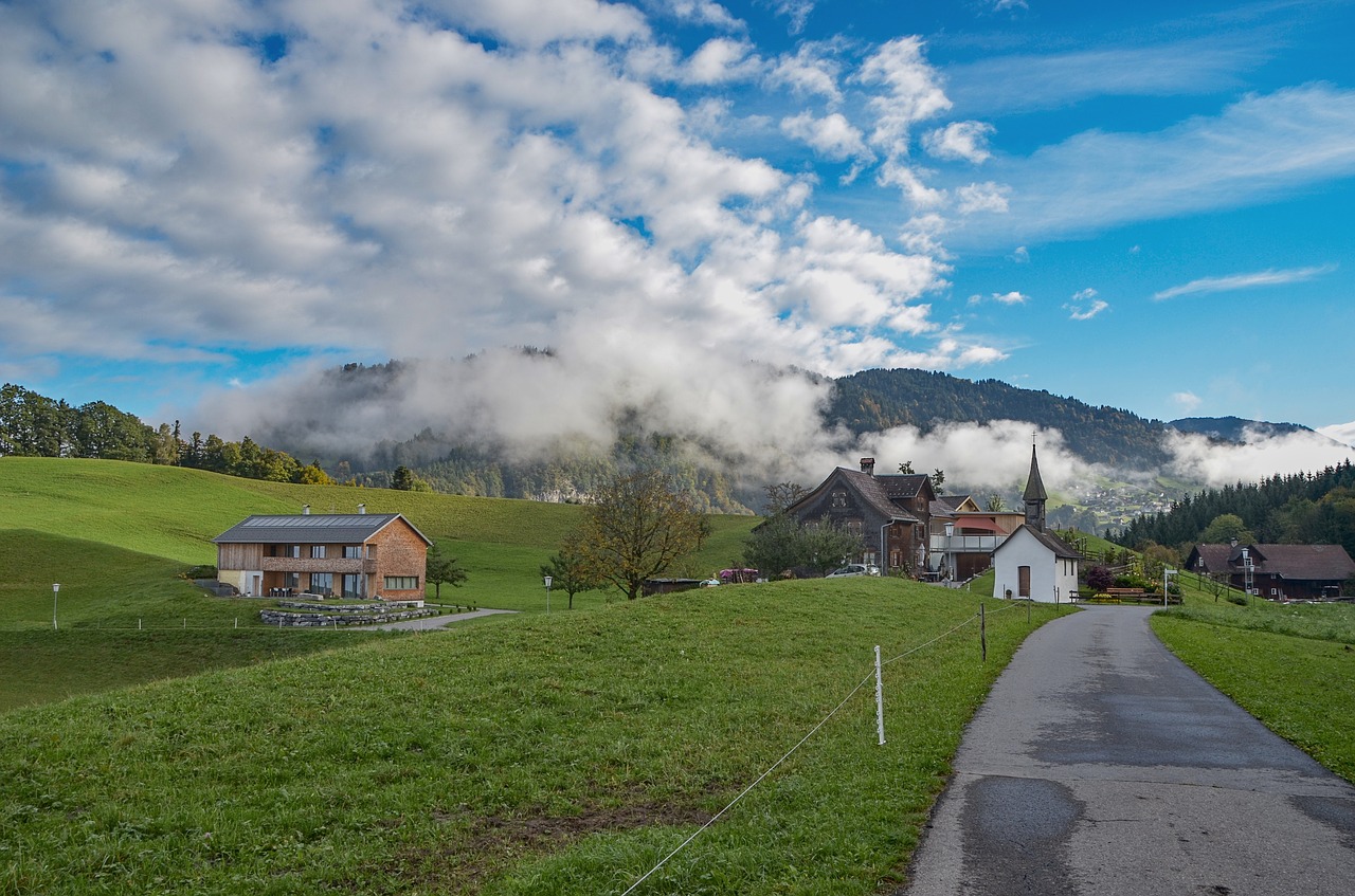 meadow  clouds  landscape free photo