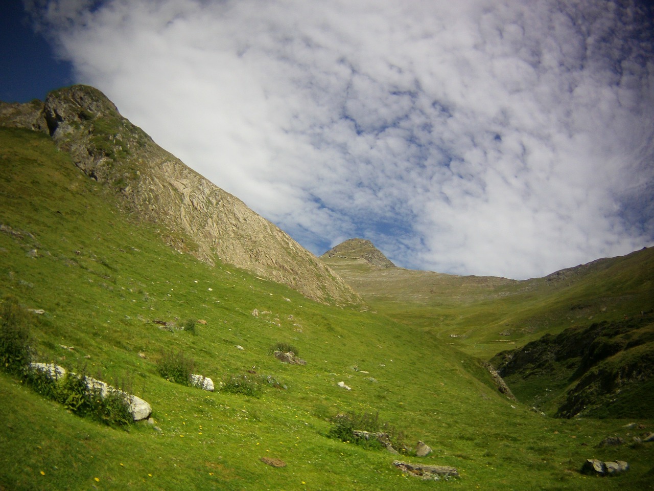 meadow mountains hiking free photo