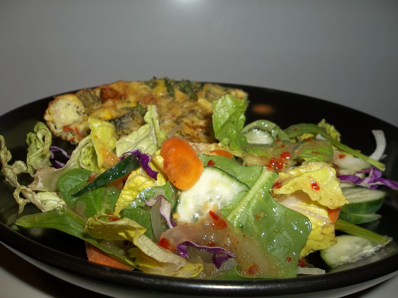 meal quiche salad free photo