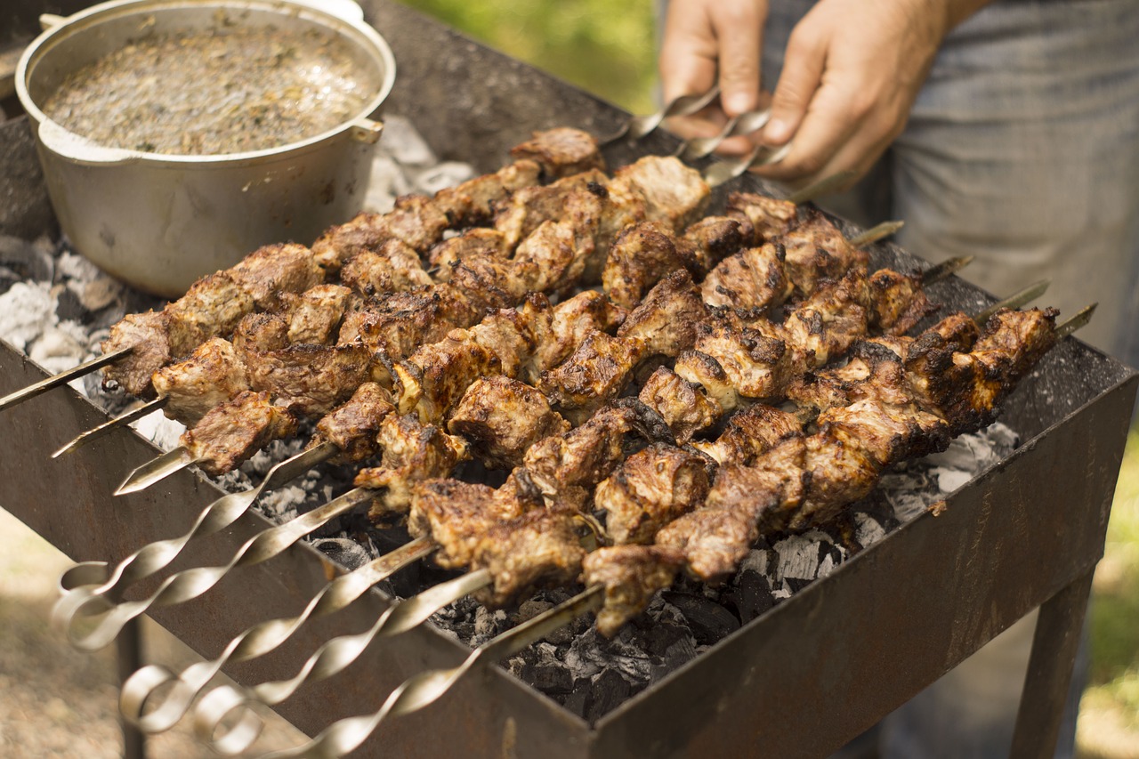 meat grill shish kebab free photo