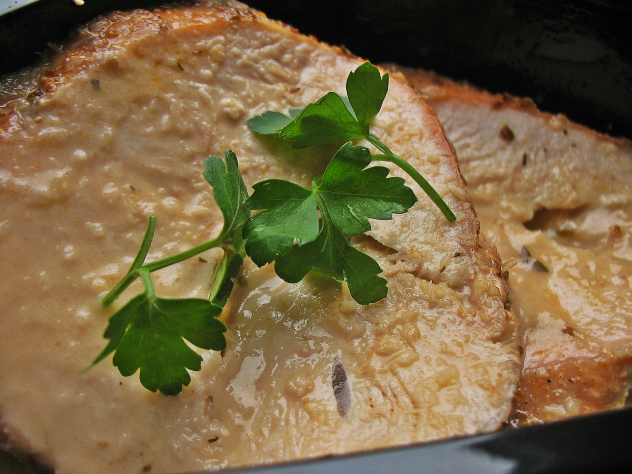 meat turkey parsley free photo