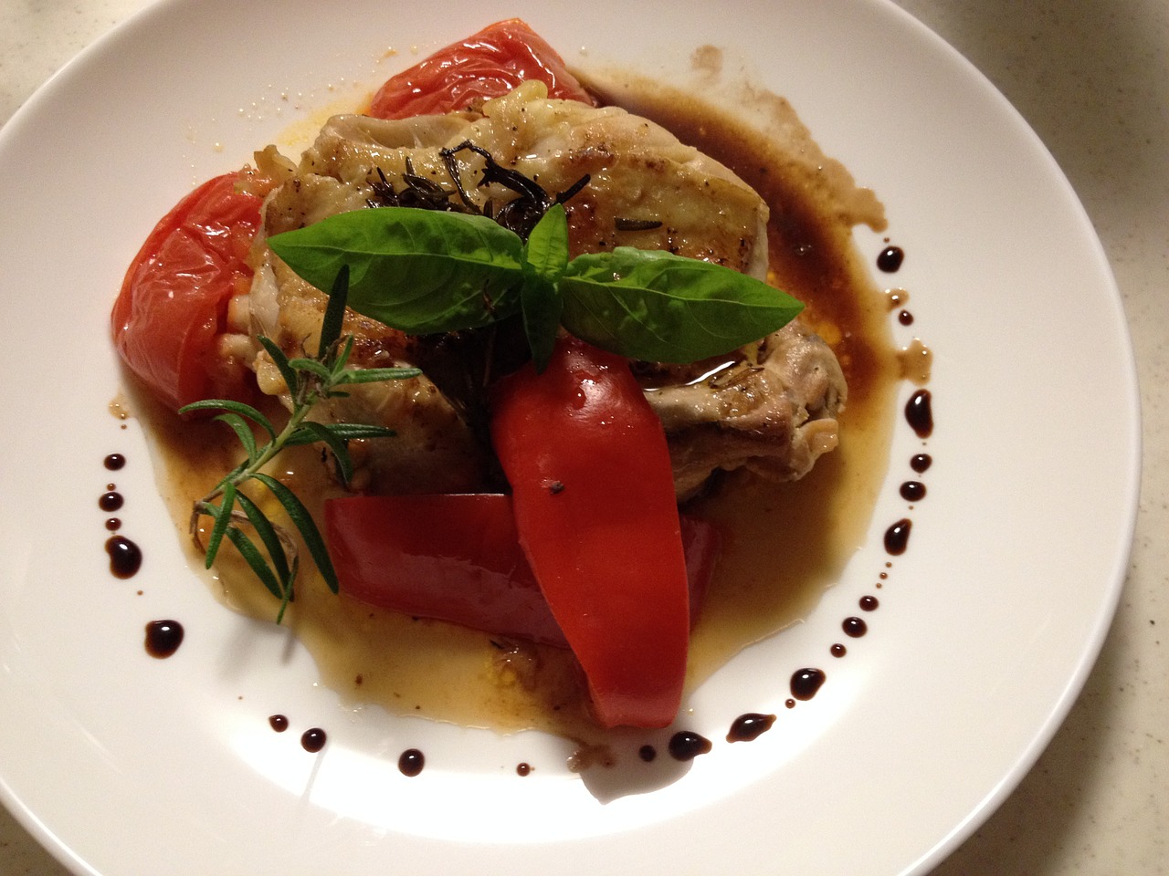 meat dish chicken balsamic source free photo