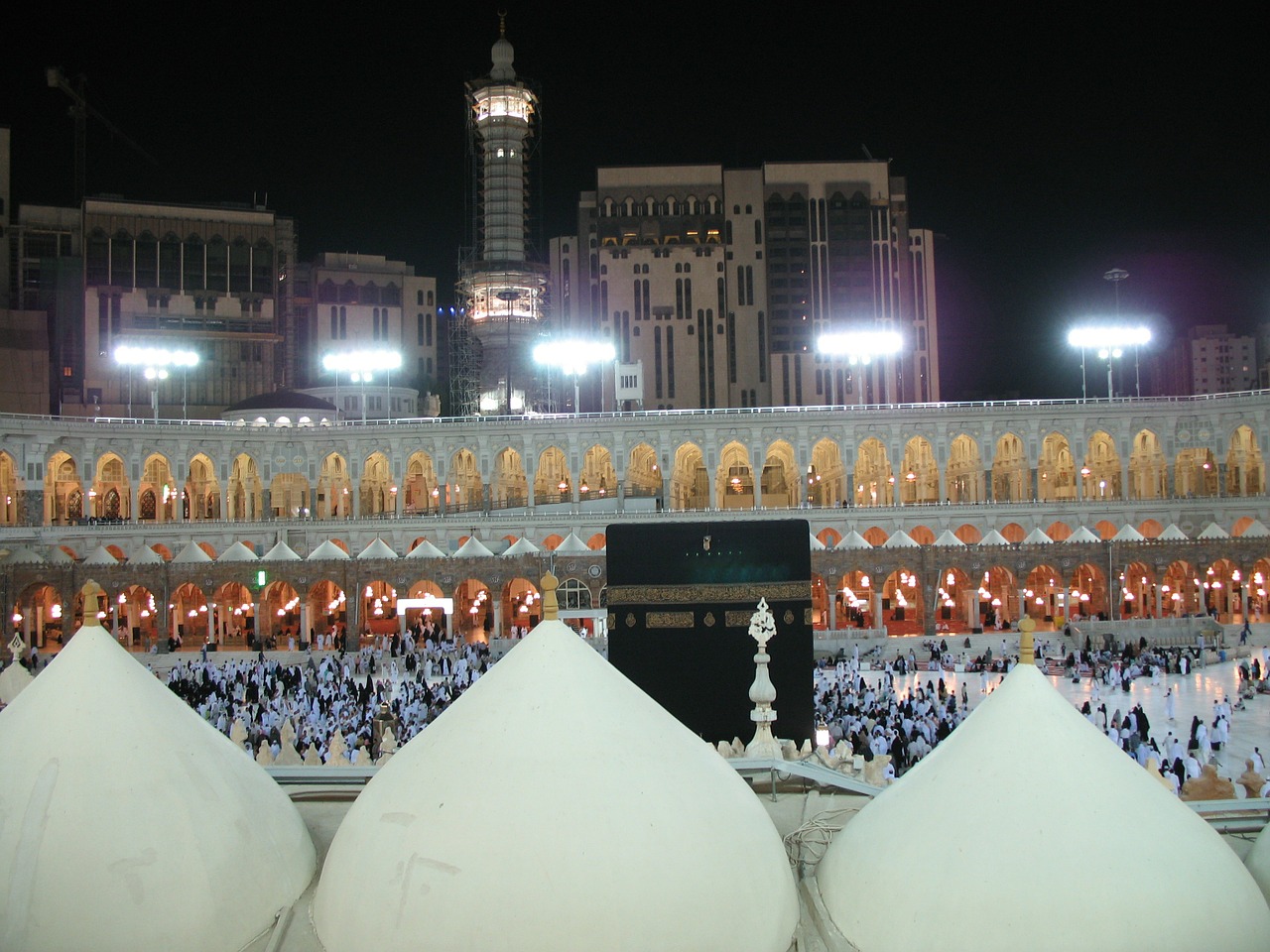 mecca night muslim free photo