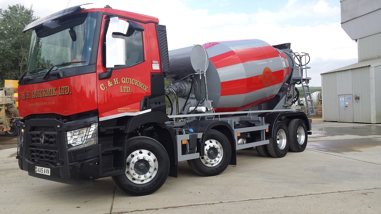 mechanical engineering concrete mixer truck tanker free photo