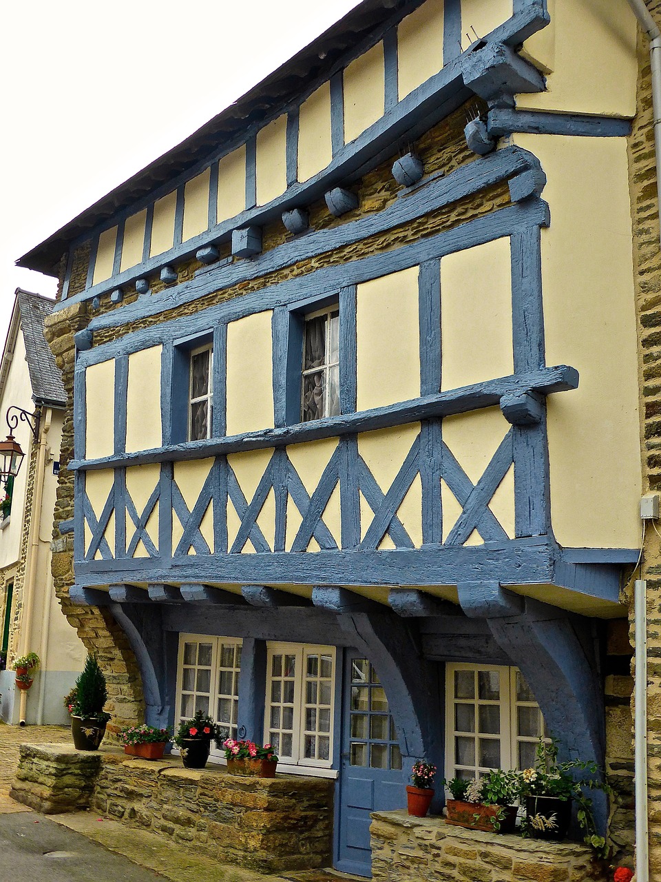 medieval half timbered architecture free photo