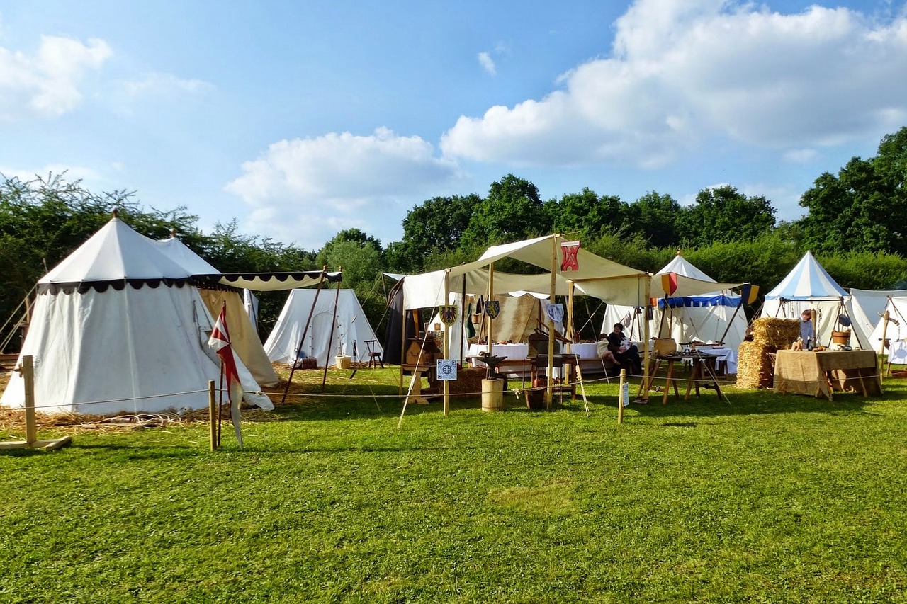 medieval camp tents free photo