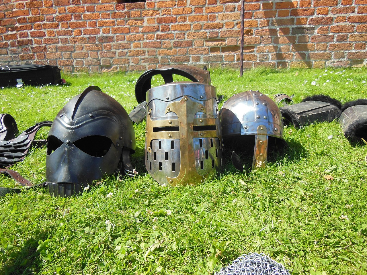 medieval knight helmets barrel helmet free photo