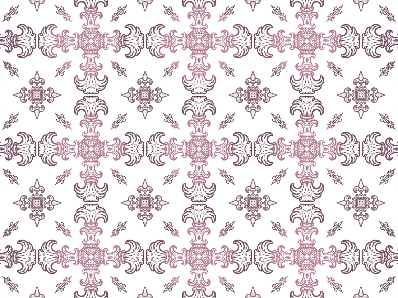 medieval flower pattern free photo