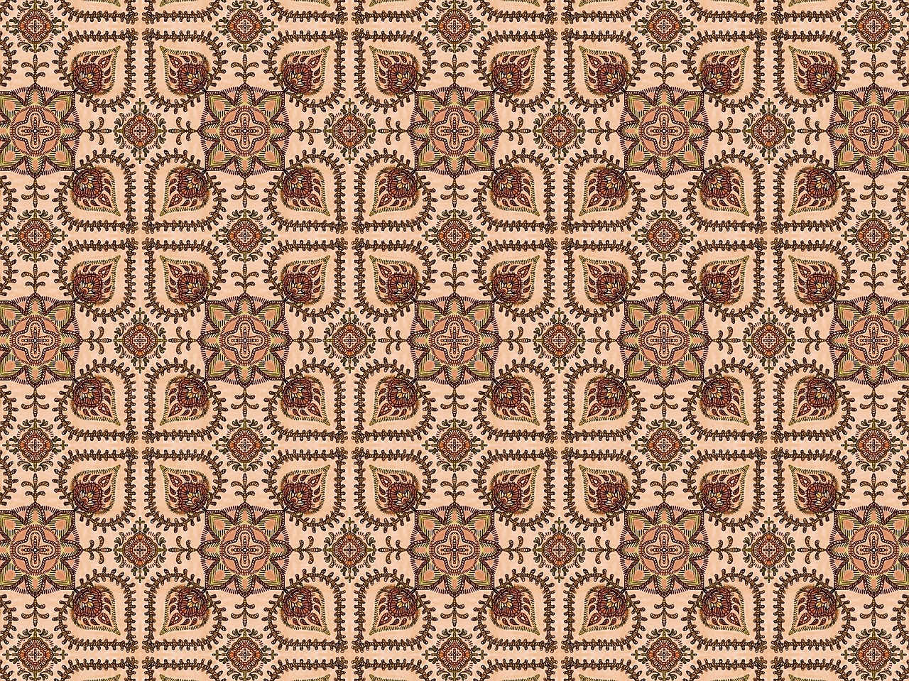 medieval flower pattern free photo