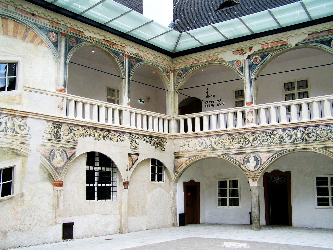 medieval building patio architecture free photo