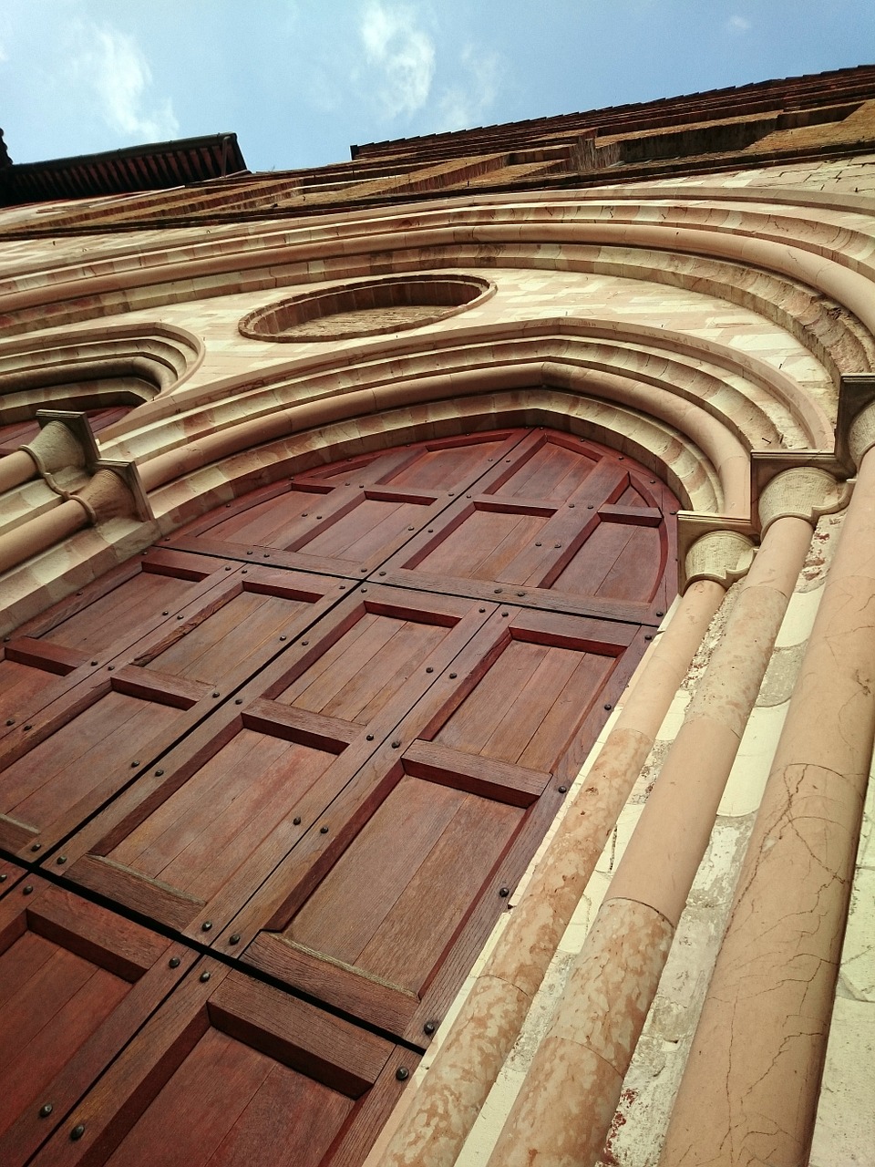 medieval town church door architecture free photo