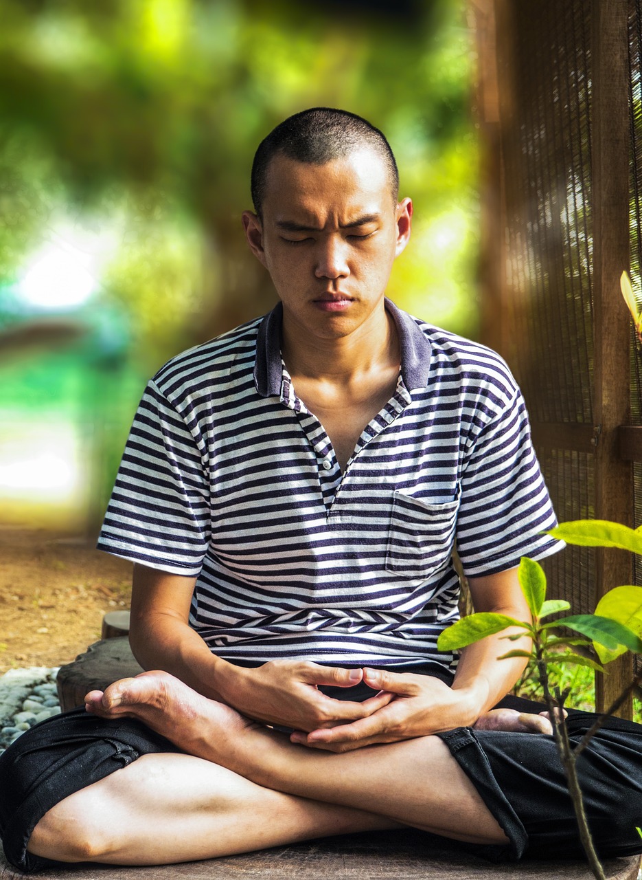 meditate stress tension free photo