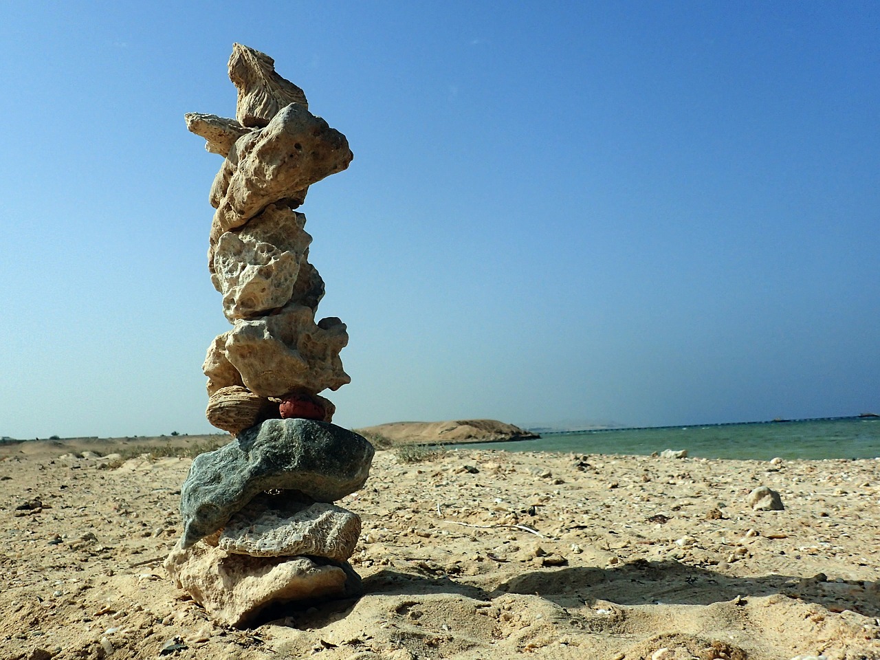 meditation beach stones free photo