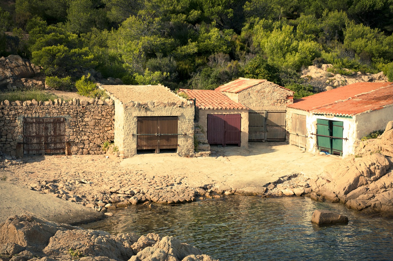 mediterranean boat house coast free photo