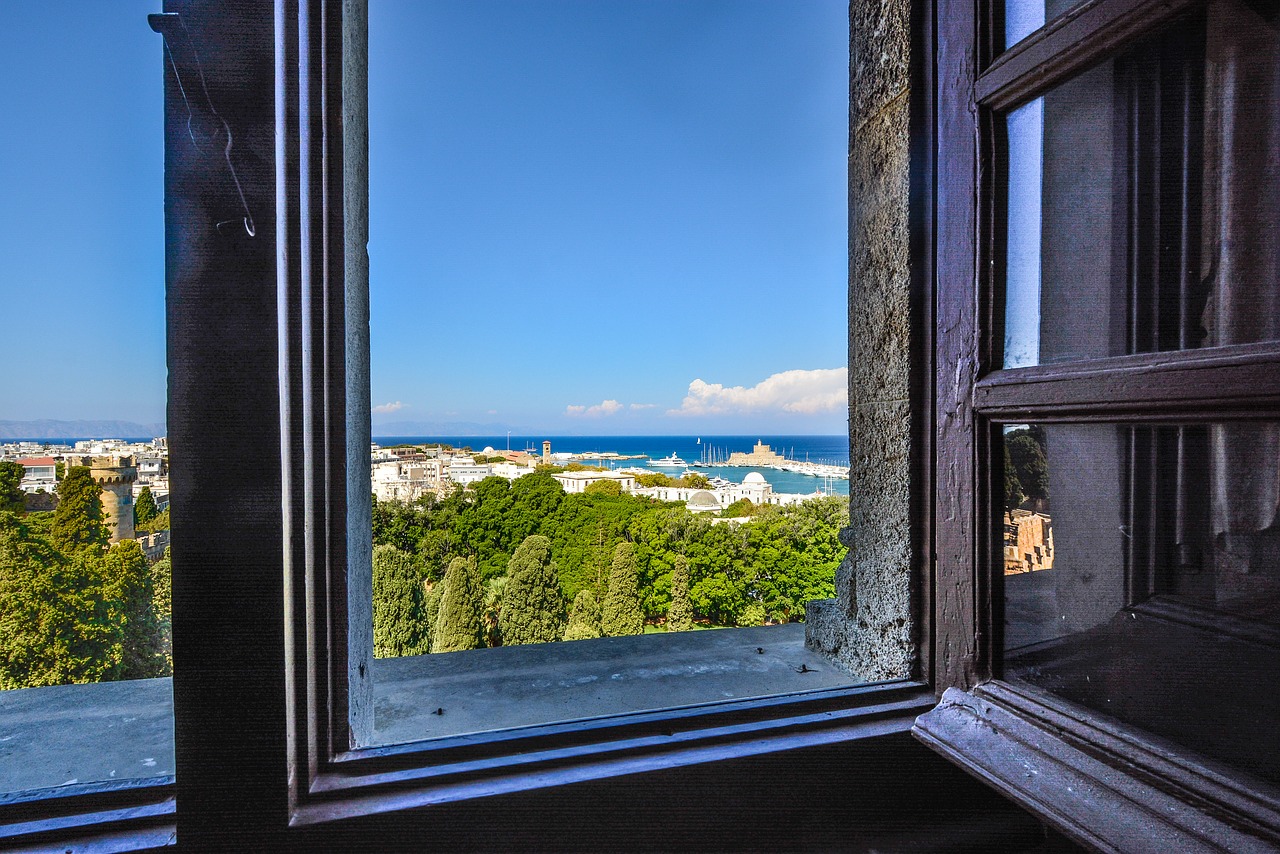 mediterranean window sea free photo