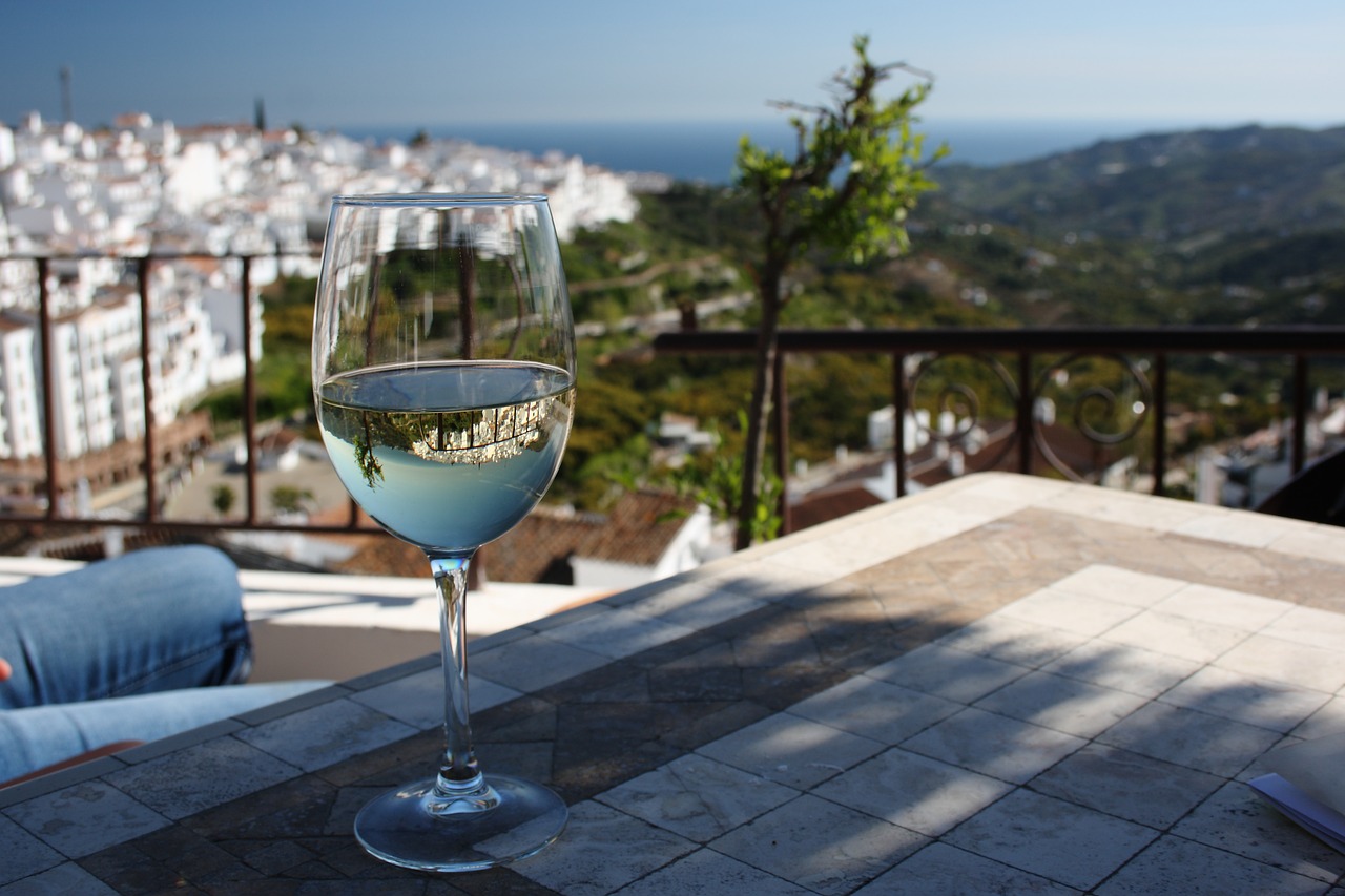 mediterranean wine mirroring free photo