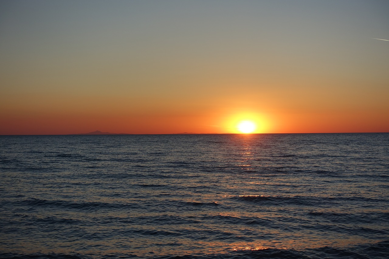 mediterranean sunset sun free photo