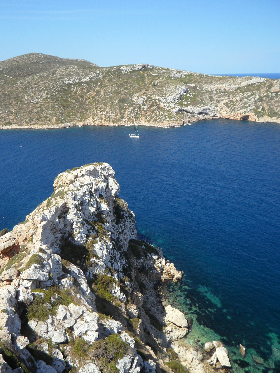 mediterranean cliff rocky coast free photo