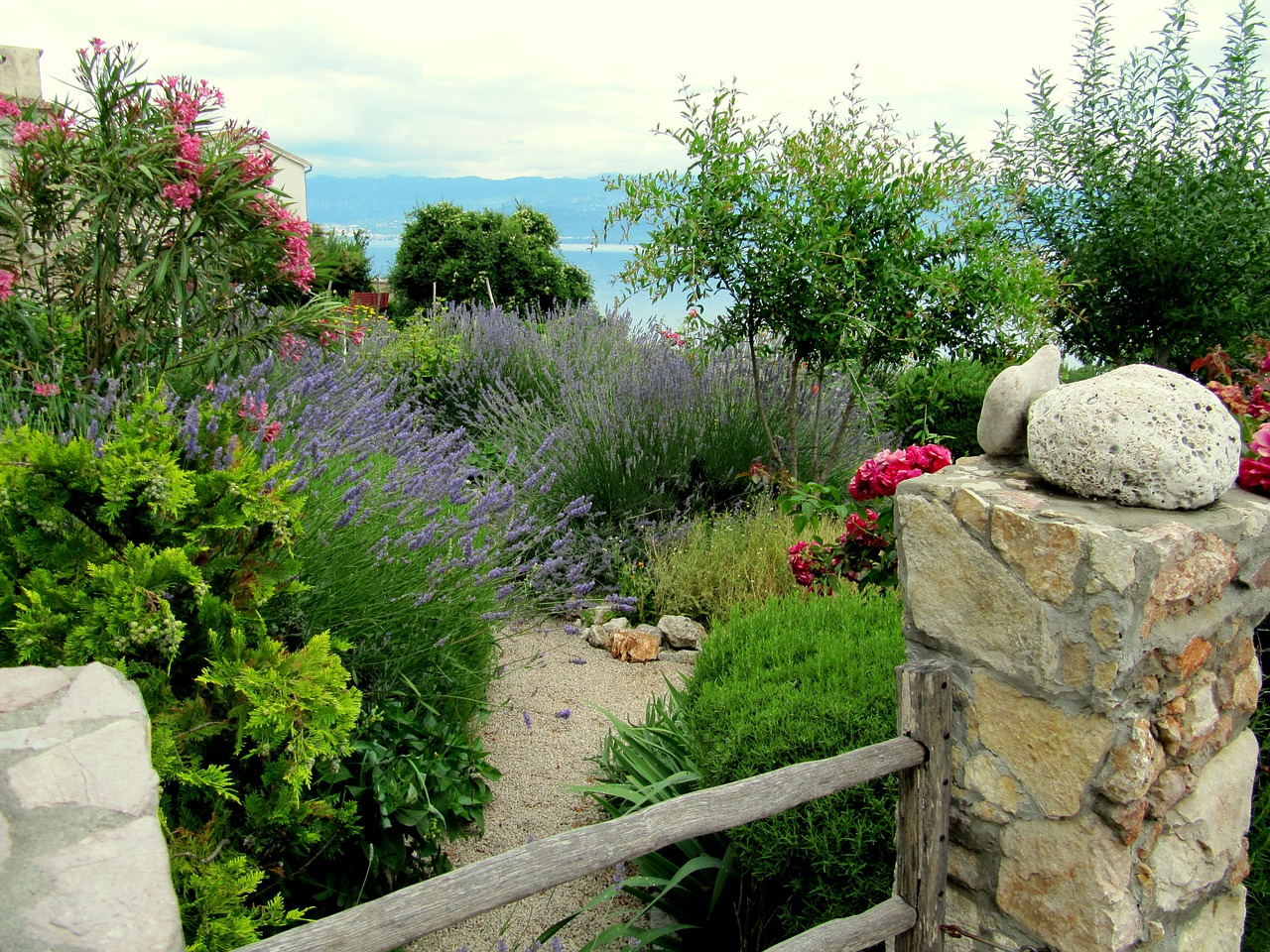 mediterranean stone garden free photo