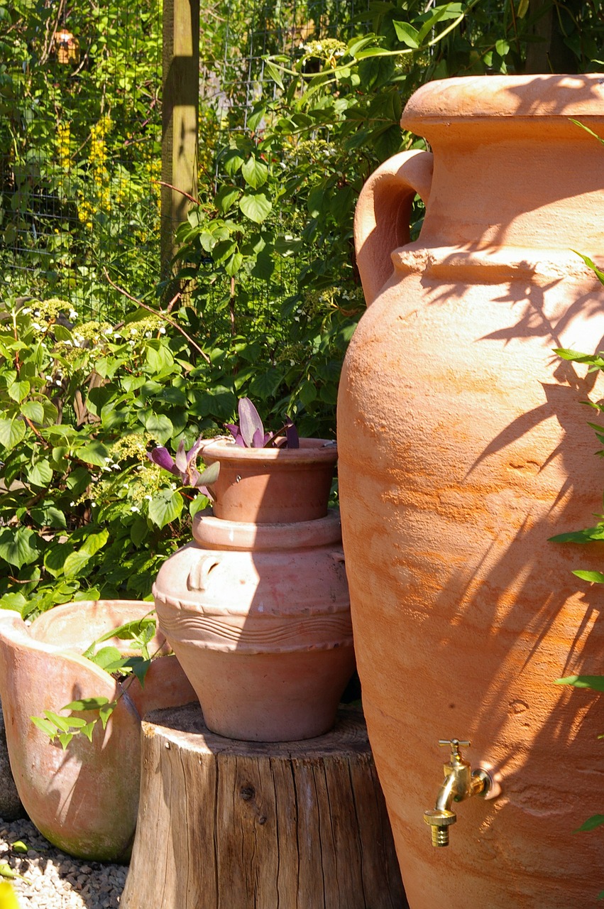 mediterranean amphora garden free photo