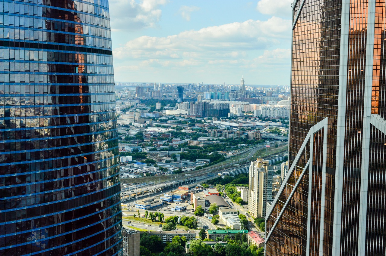 megalopolis  skyscrapers  moscow city free photo