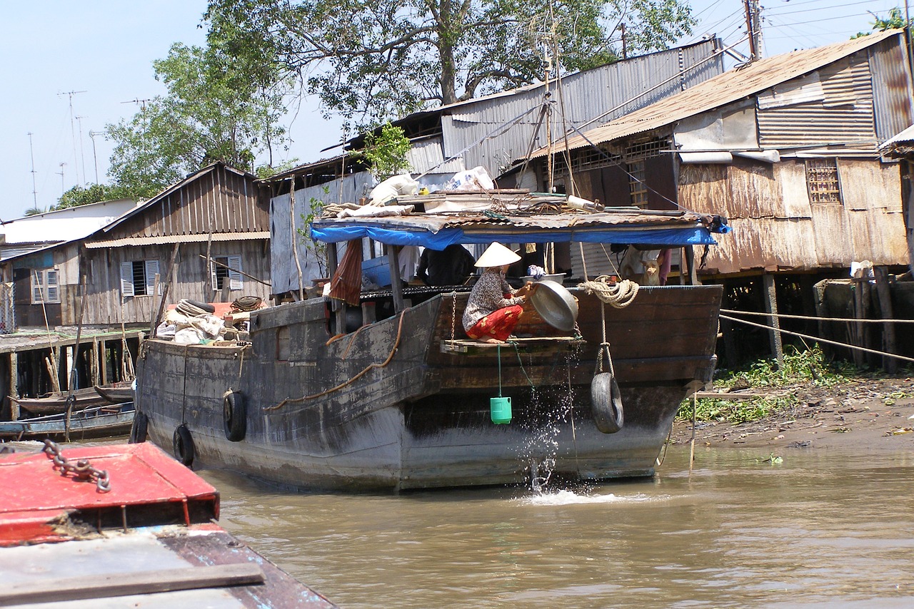 mekong vietnam boat free photo