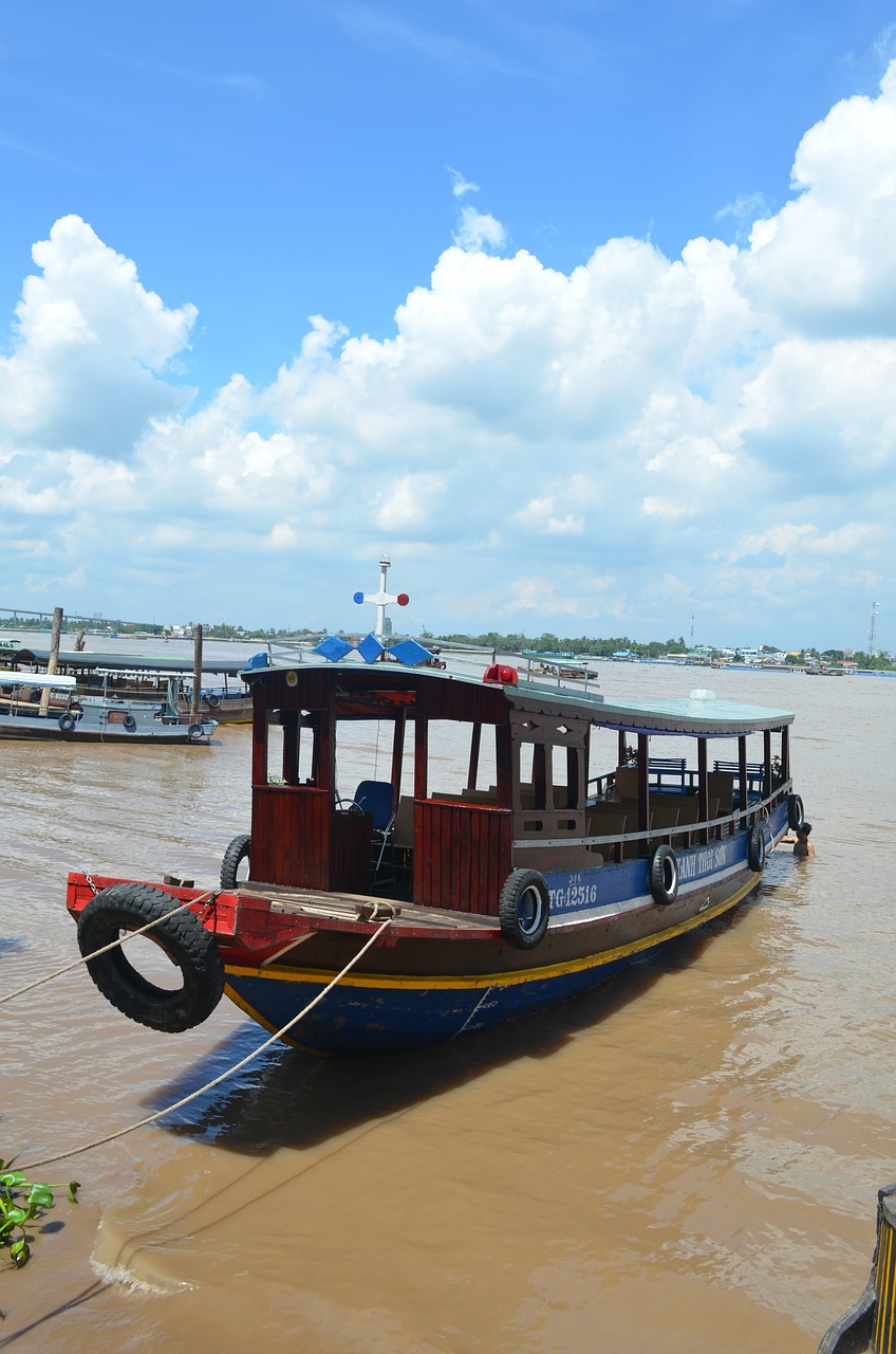 mekong boat river free photo
