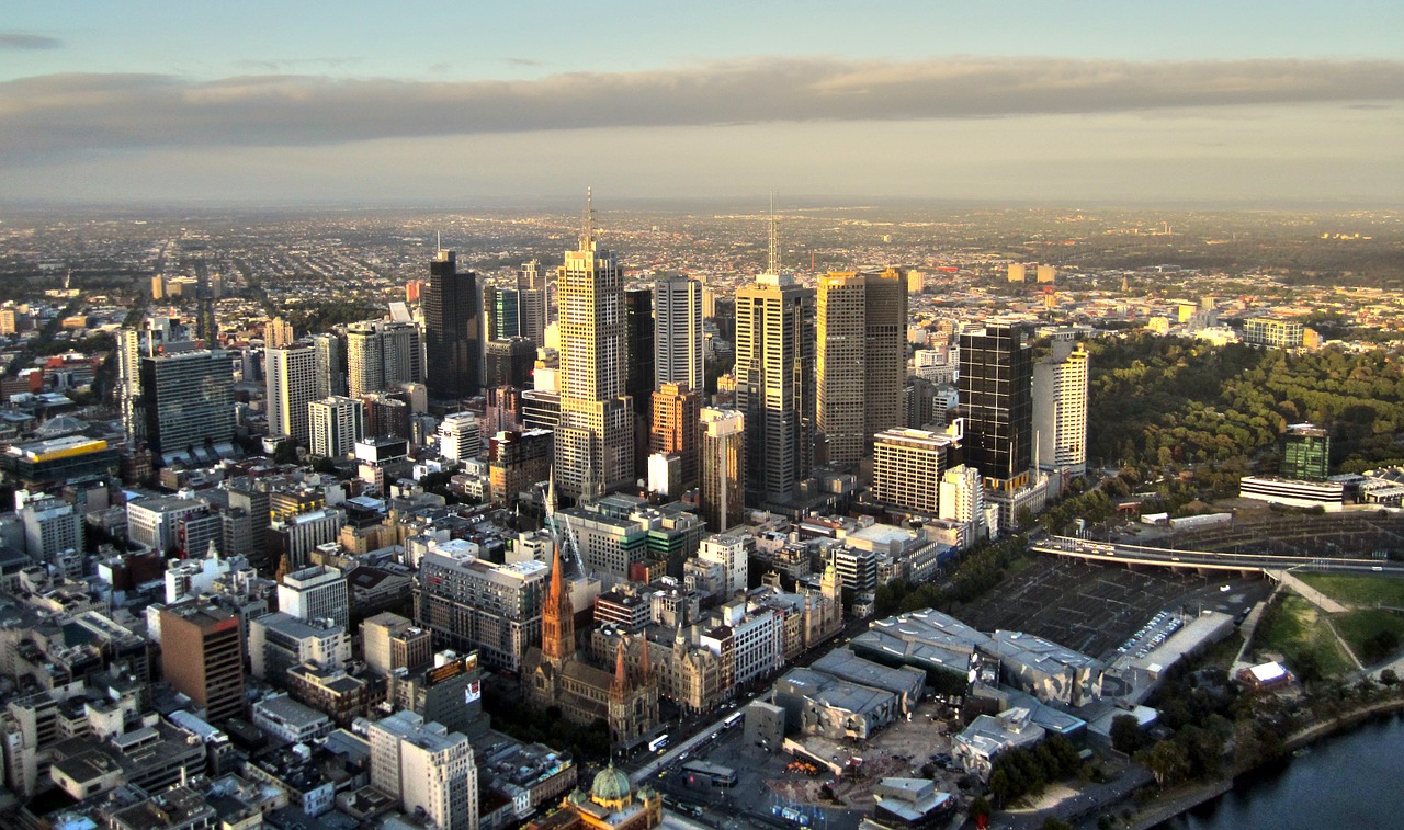 melbourne skyline skyscrapers free photo