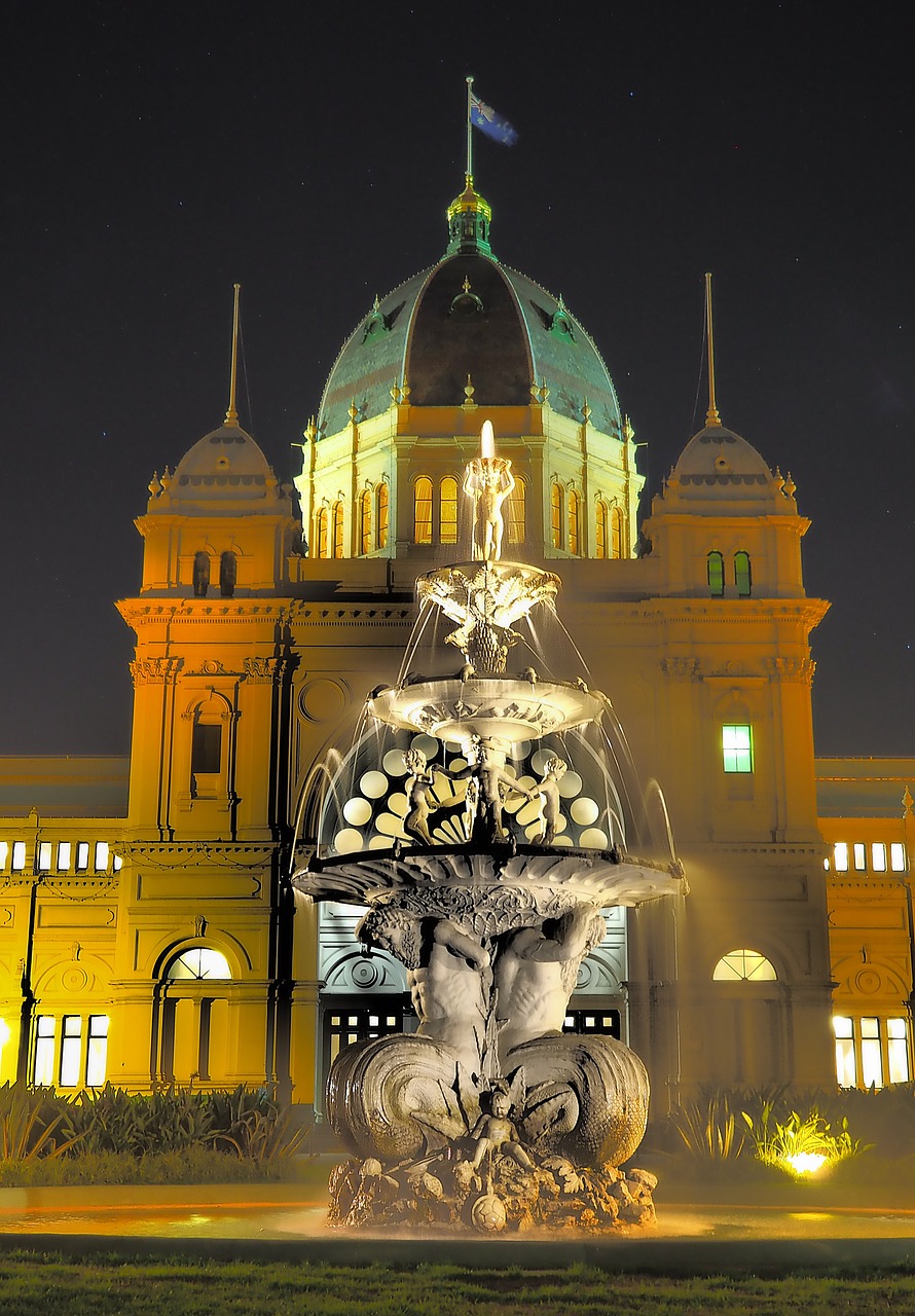 melbourne city fountain free photo