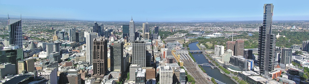 melbourne panorama central business district architecture free photo