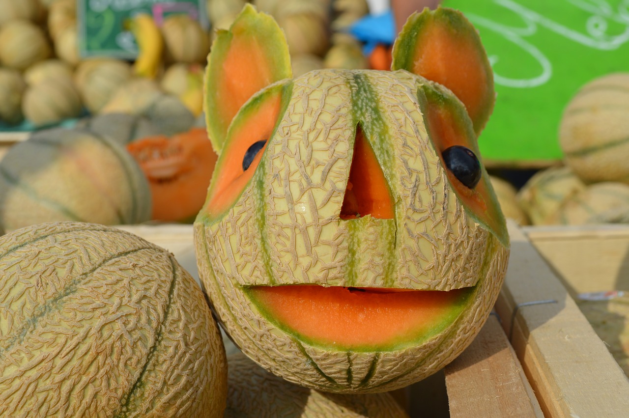 melon market sun free photo