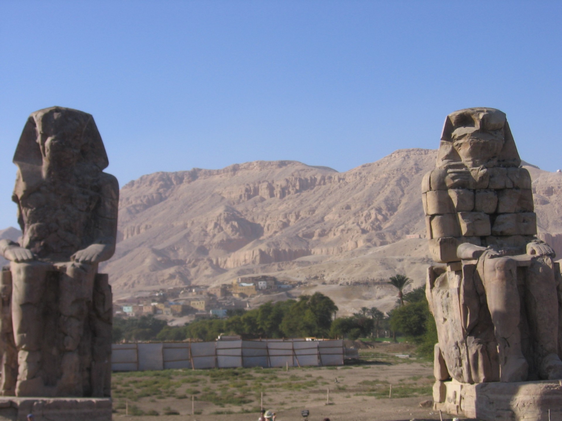 memnon luxor egypt free photo