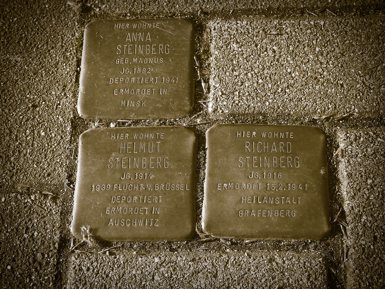 memorial stumbling blocks holocaust free photo