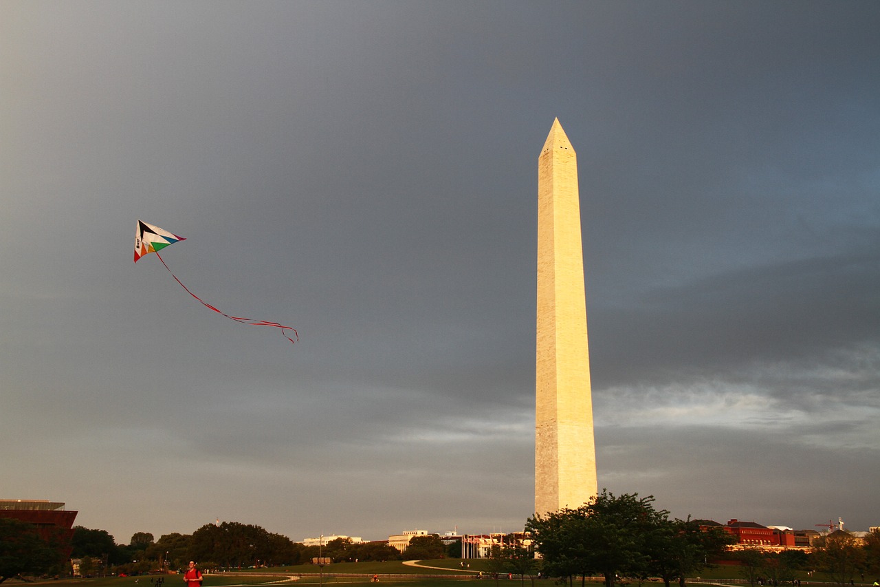 memorial kite sunset free photo