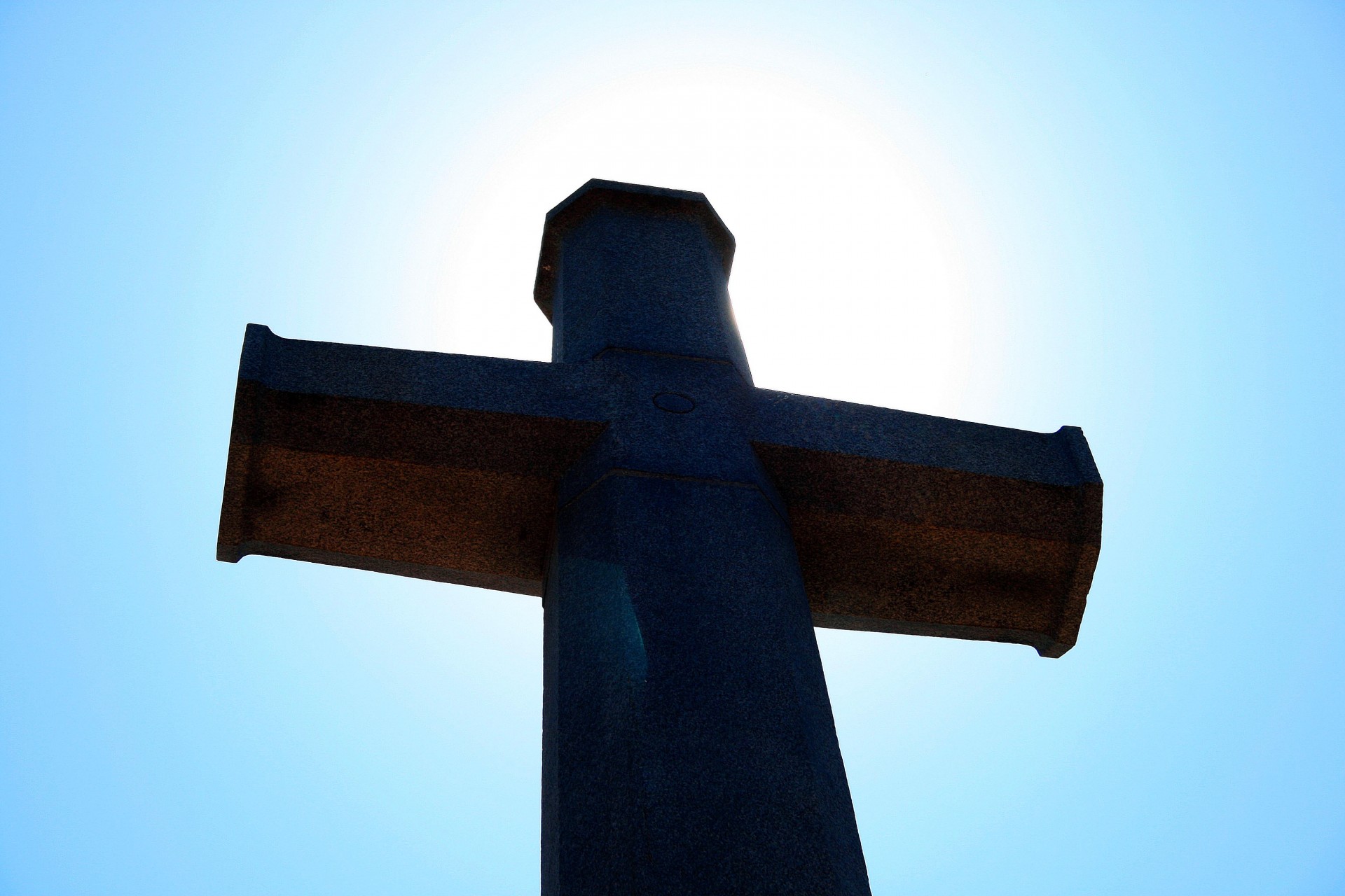 monument cross sky free photo