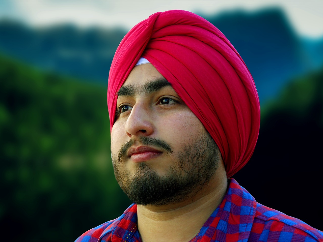 men turban portrait free photo