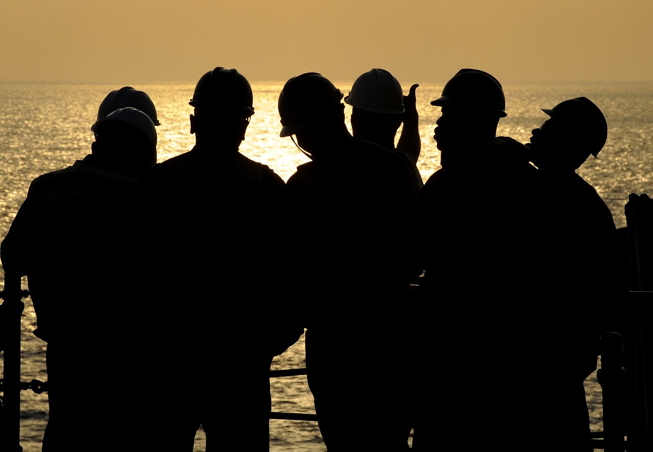 men silhouettes sailors free photo