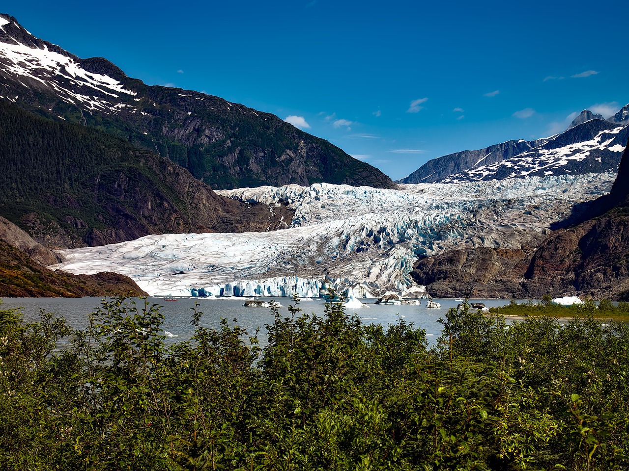 mendenhall glacier alaska ice free photo