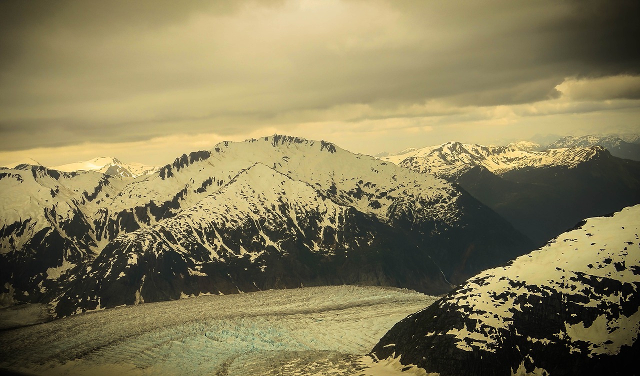 mendenhall glacier alaska mountains free photo