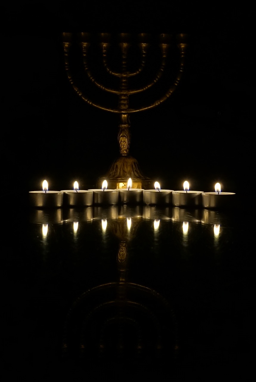 menorah candles candlestick free photo