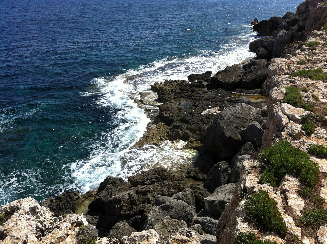 menorca rock coast free photo