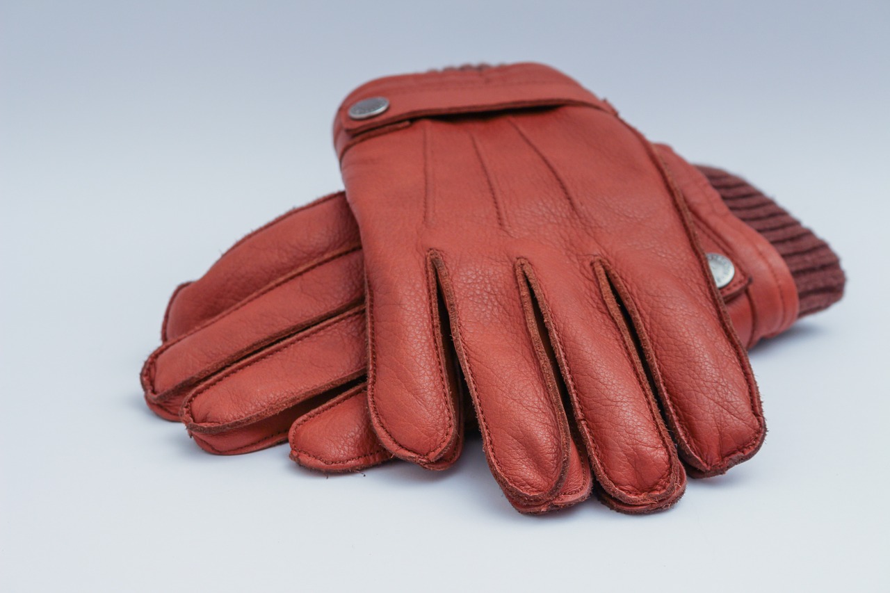 mens leather gloves brown apparel free photo