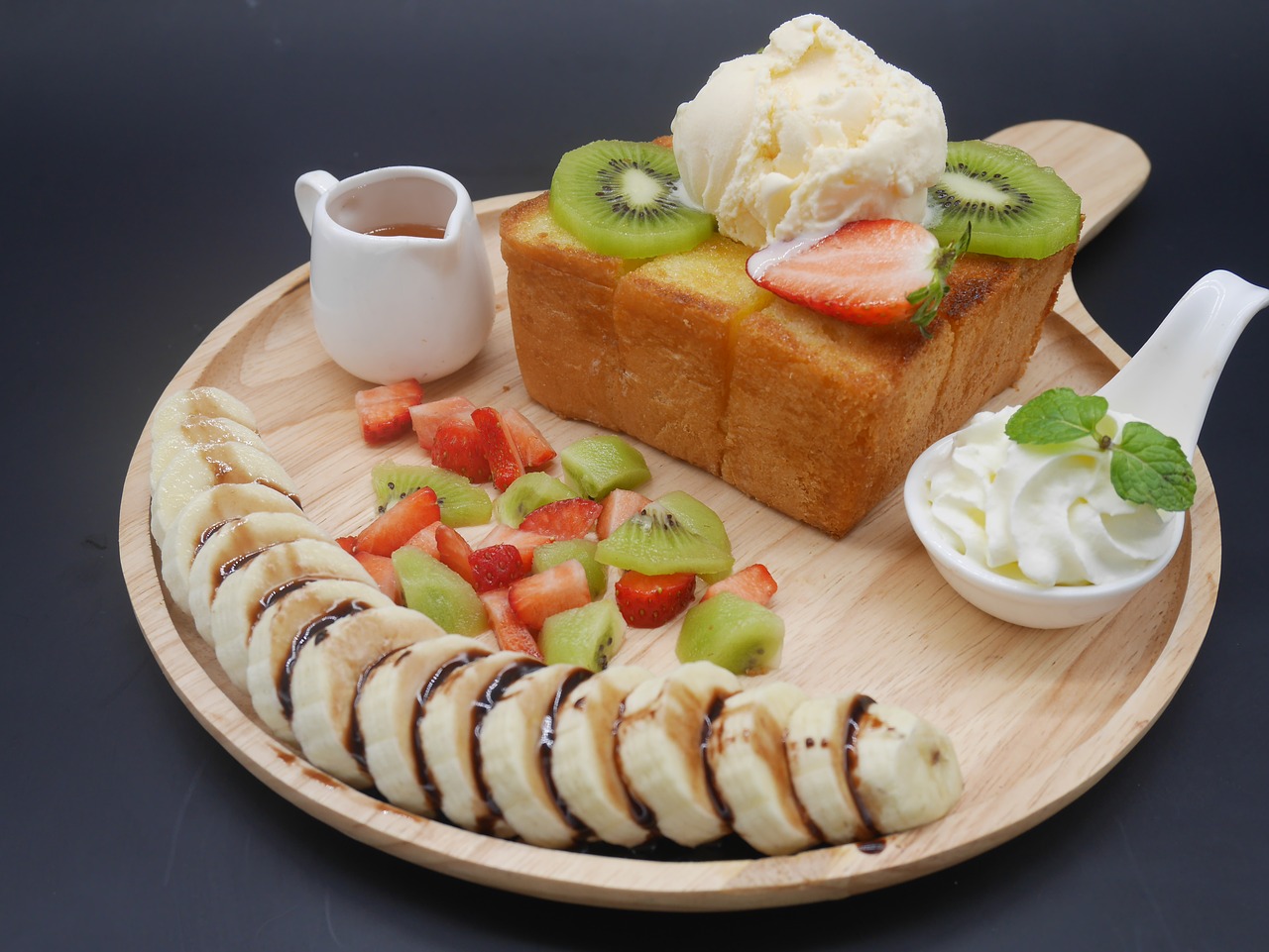 menu  honey toast  fruit free photo